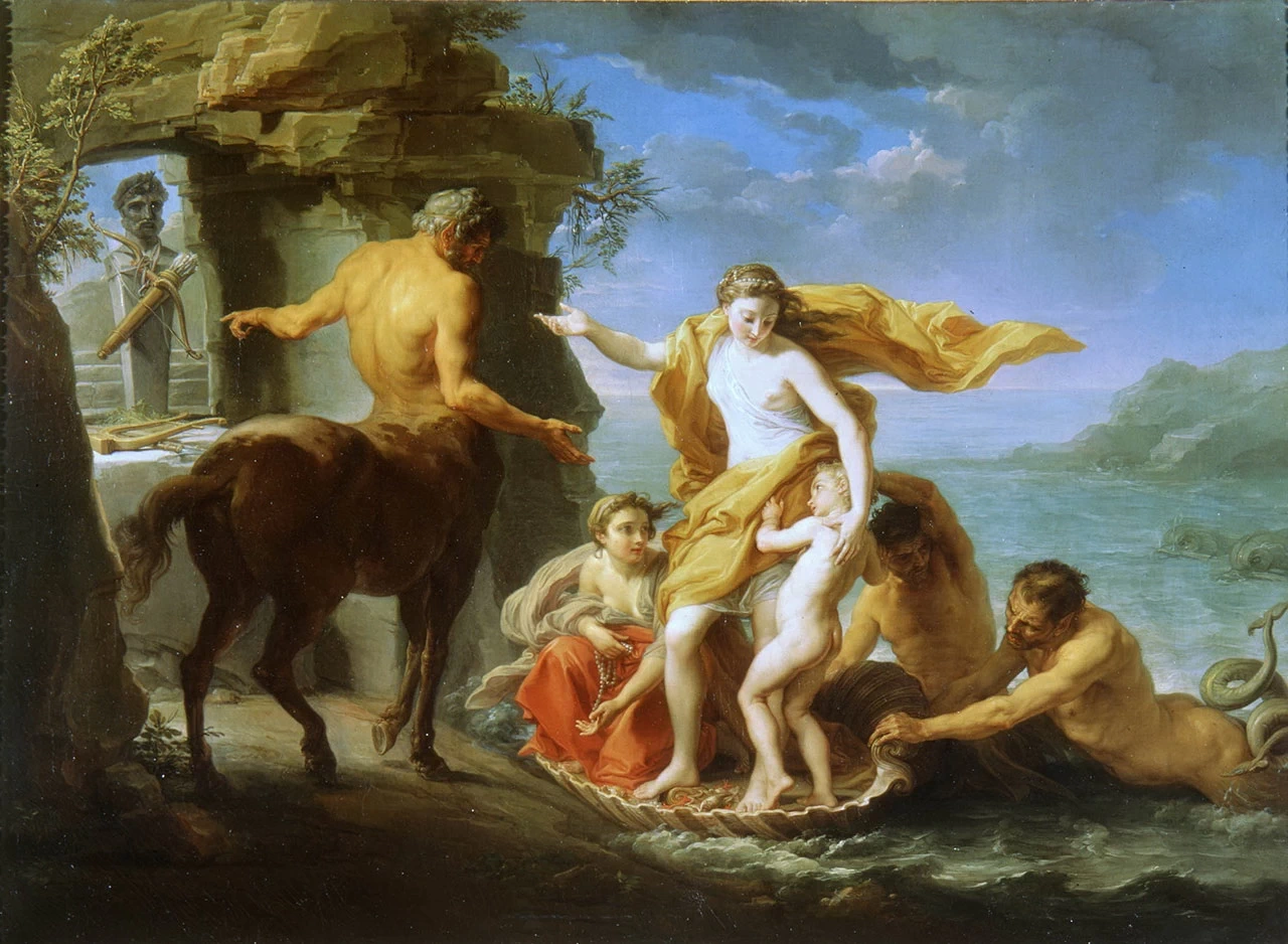 Teti affida Achille al centauro Chirone - Galleria Nazionale di Parma